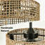 Ventilateur de plafond bohème en rotin de 50 cm avec éclairage intégré, lustre pour salle à manger, tressé à la main, sans assemblage, quincaillerie dorée, luminaire en osier de style campagnard ou côtier pour cuisine, salon, chambre ou hall d'entrée