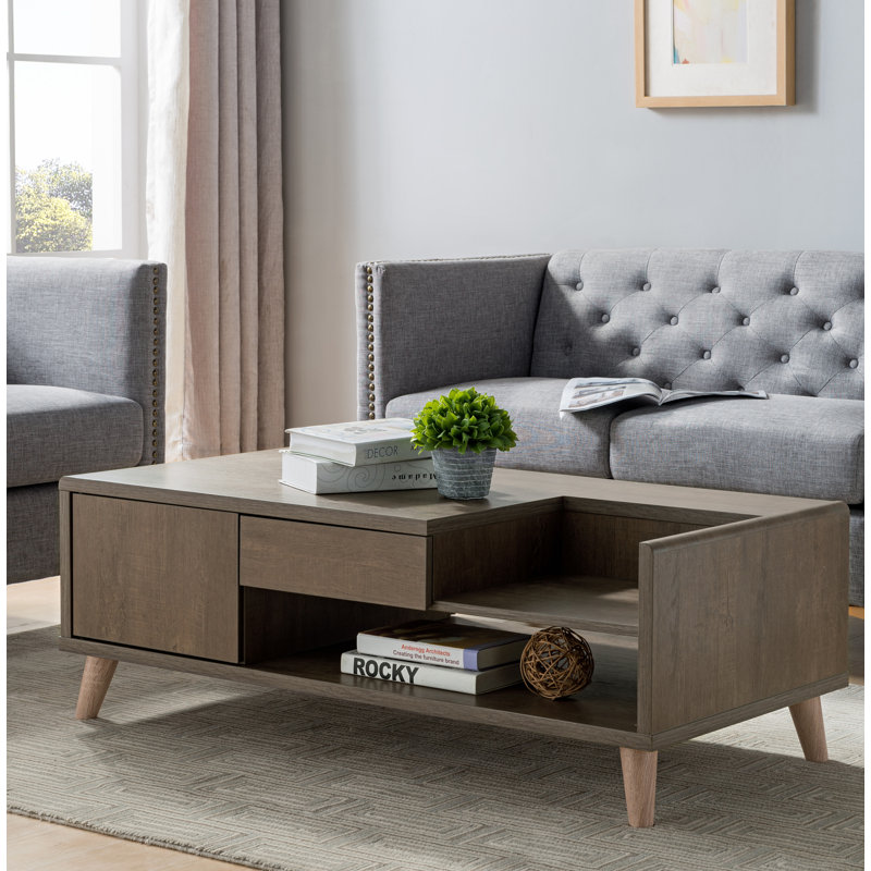 Adalyn Four Leg Coffee Table with Storage