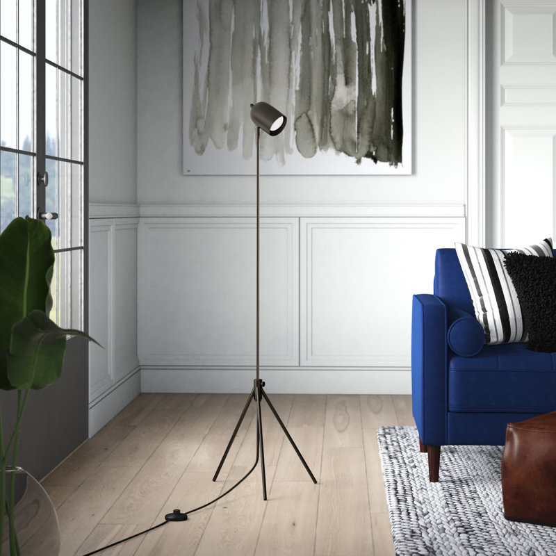 Alexa 56'' Tripod Floor Lamp, Blackened Bronze
