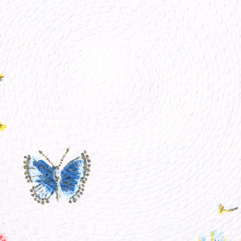 Ensemble de napperons FIESTA Breezy Floral, blanc / bleu / rose, paquet de 4 de 15 po