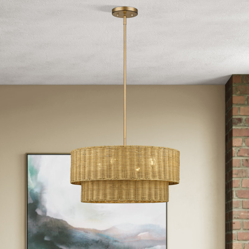 Lustre suspendu 4 lumières Arsdale, Doré