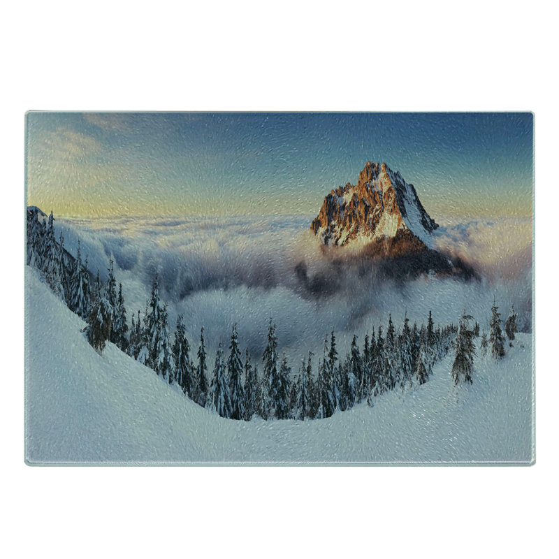 Multicolore planche à découper en verre trempé Ambesonne Mountain Roszutec