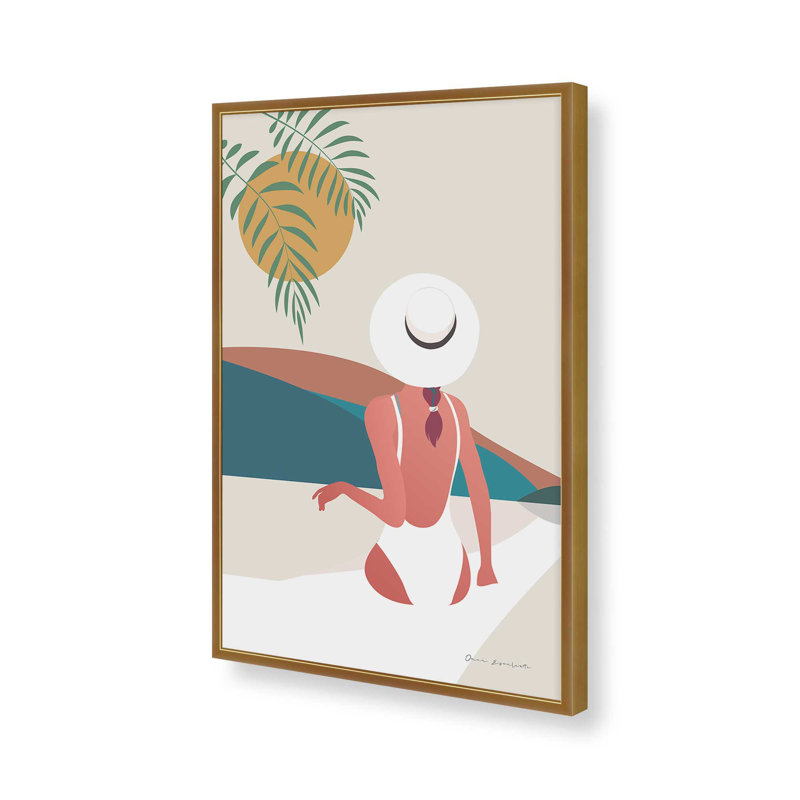 «Holiday Vibes I Print» dans un cadre, Cadre d'angle ouvert en or poli, H 15,25 po x l 12,25 po