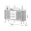 Buffet en noyer massif de style Mid-Century