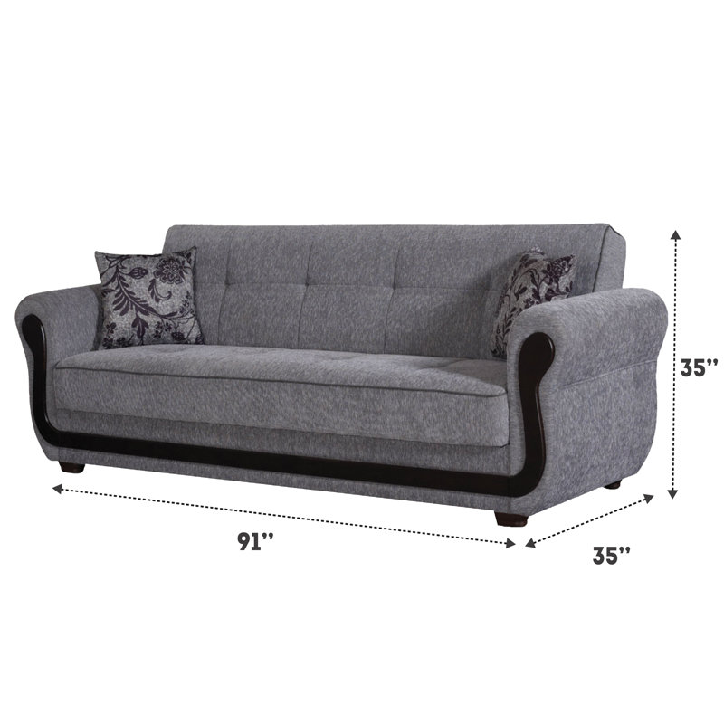 Twin 91'' Upholstered Convertible Sofa
