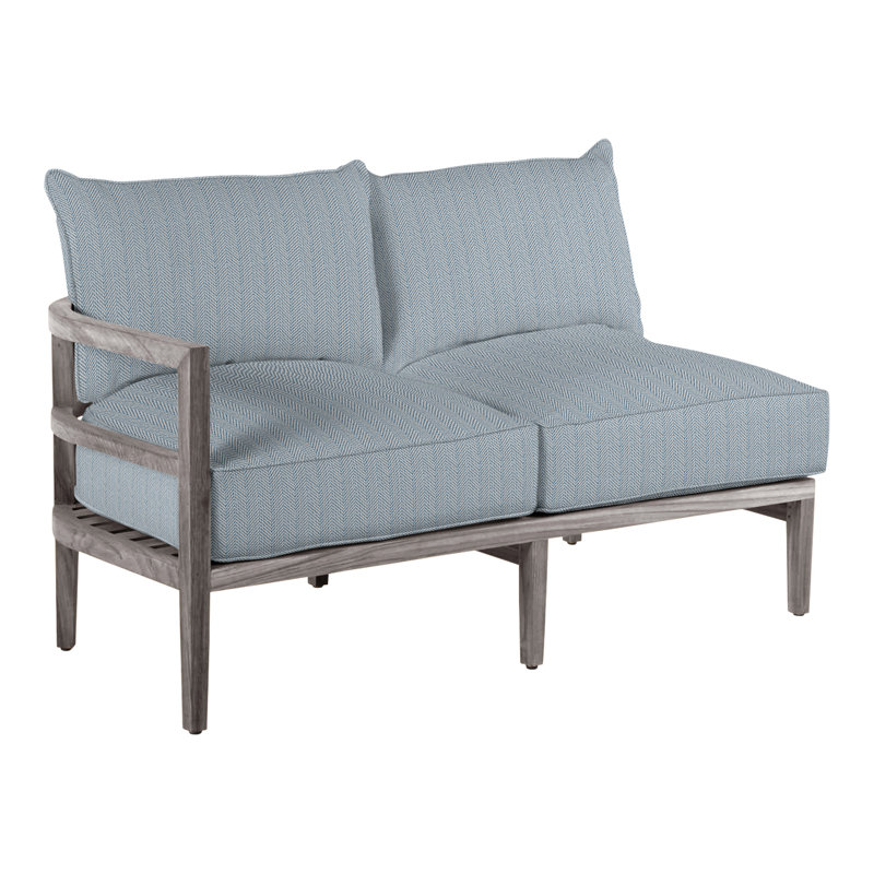 Canapé modulaire en teck Santa Barbara, Welt + bourre standard, Huître teck, Perigold Poros coquille d'œuf