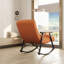 Fauteuil à bascule pliant rembourré, fauteuil lounge décontracté avec dossier haut réglable et repose-pieds, poches latérales pour salon, chambre et balcon-834890706