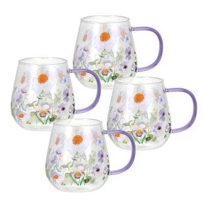Grande tasse en verre à la camomille résistante à la chaleur 18 oz (535 ml)