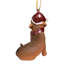 Ornement sculpture chien des fêtes Dachshund