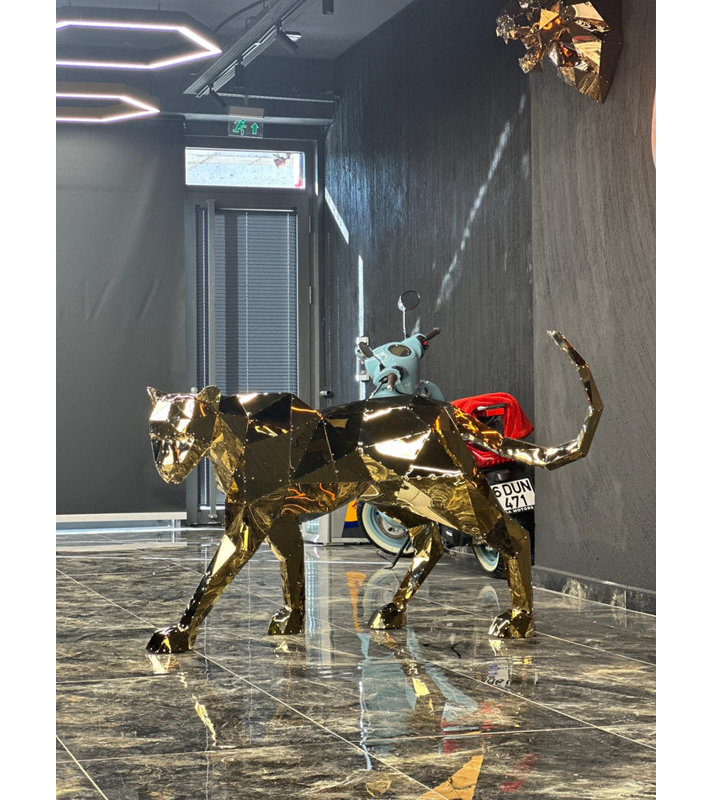 Statue Panther V2 - Or titane - XXL, XXL, Gold