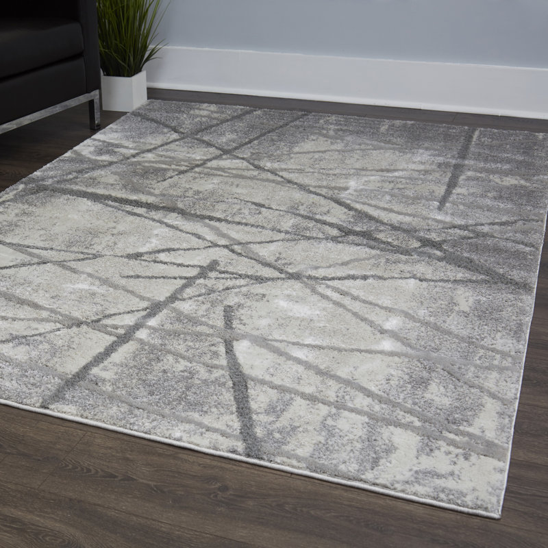 Tapis gris / ivoire Roma