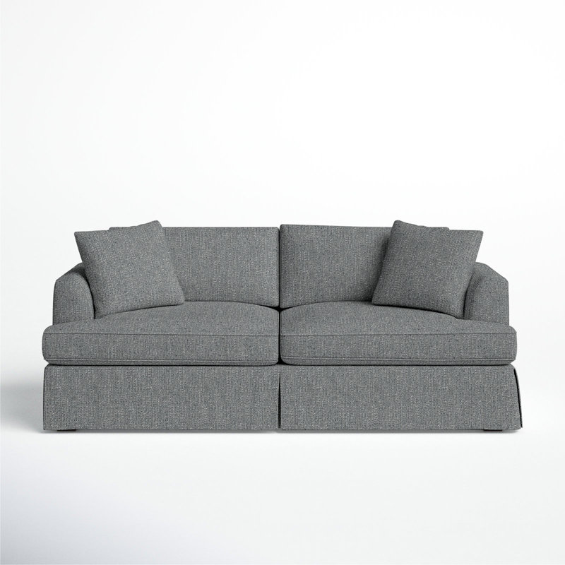 Lucia 92.5'' Slipcovered Sofa, Macc Gray Textured Linen