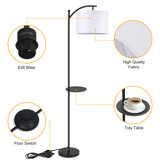 65.75'' Black Arched Floor Lamp