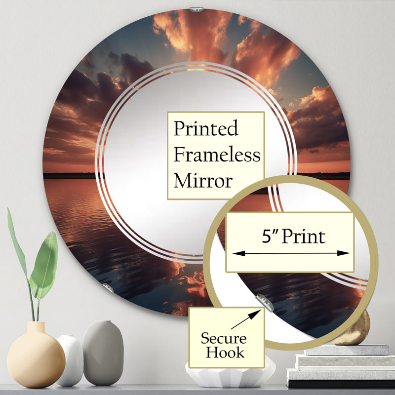 Rond Rond - Miroir mural rond, 24 po x 24 po