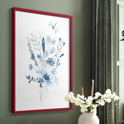 Indigo Gathering I Framed Print - Solid Wood