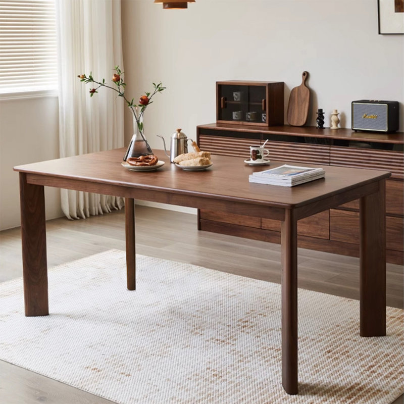 Solid wood dining table with solid weight, 29.52"H x 70.86"L x 31.49"W