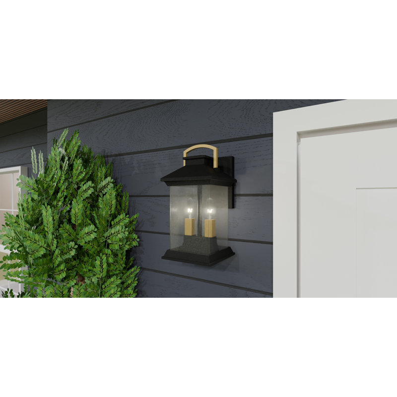 Lanterne murale d'extérieur 2 lumières Lesse, H 13 po x l 6,5 po x P 7,5 po