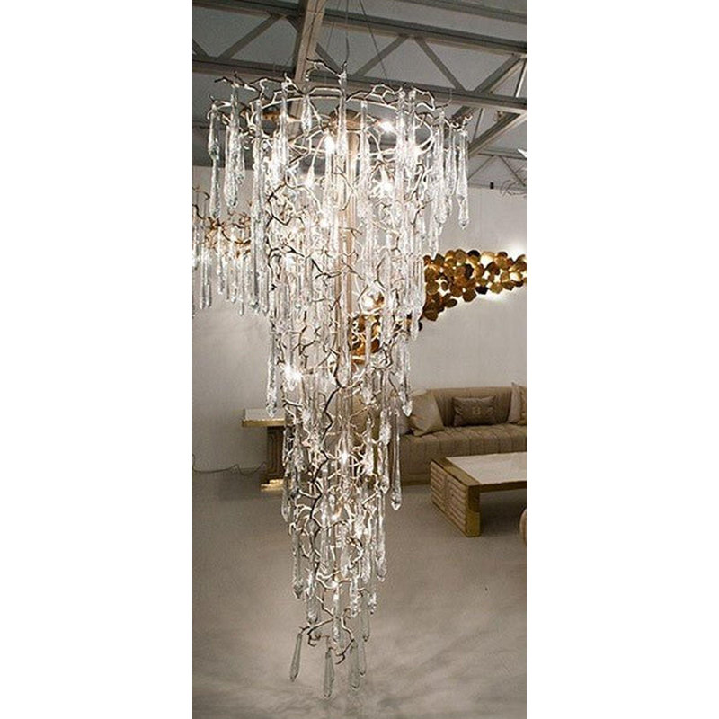 Kosaku 25 - Light Teardrop Chandelier, Silver
