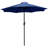 Saville Black Steel Framed 35" Square Faux Teak Patio Table-Tan 9FT Patio Umbrella-Base-1629699800