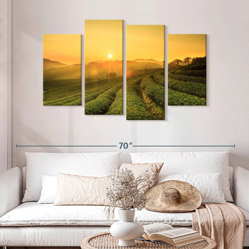 Plantation de thé de chiang rai, H 32 po x l 52 po