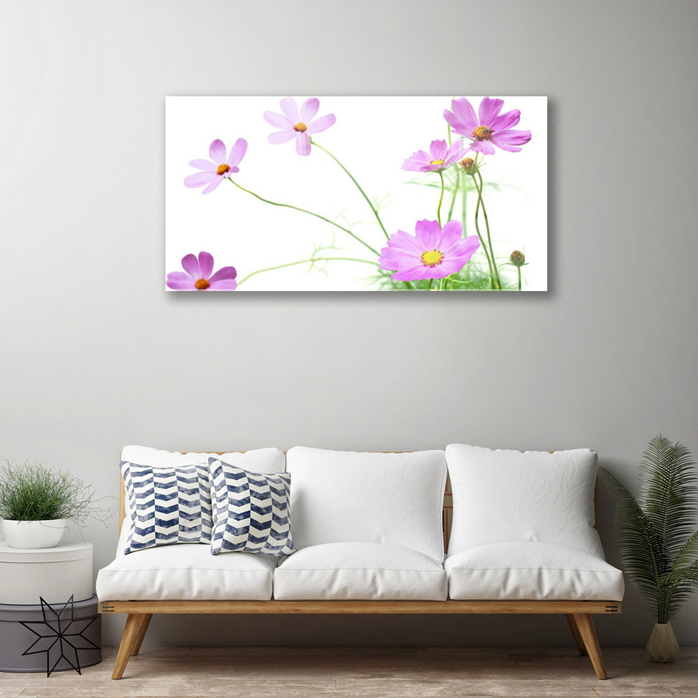 Glasbild Floral Blumen