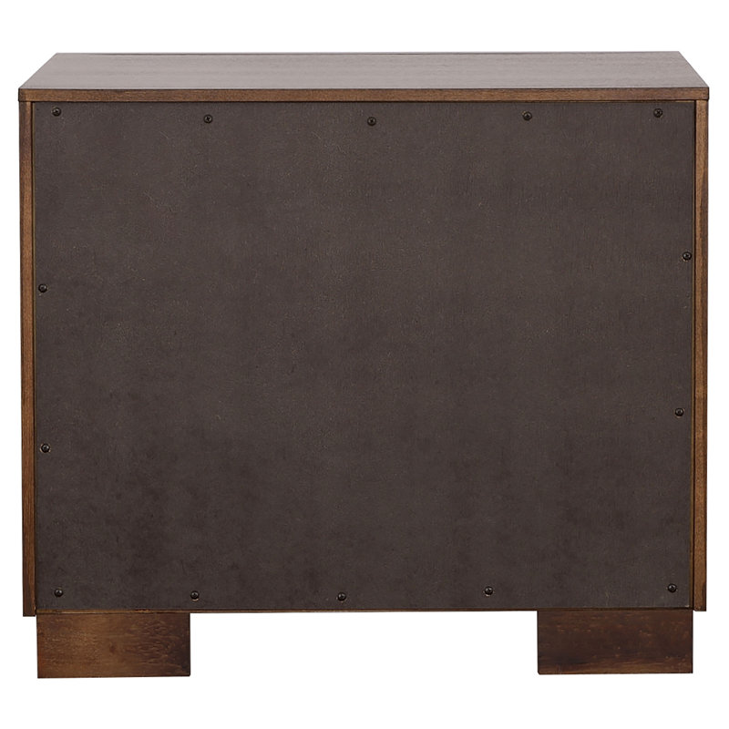 Table de chevet 2 tiroirs Polk Cappuccino