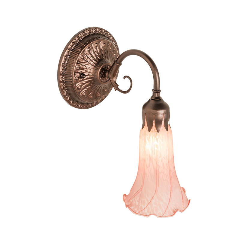 Pink Pond Lily Victorian 1 - Light Armed Sconce