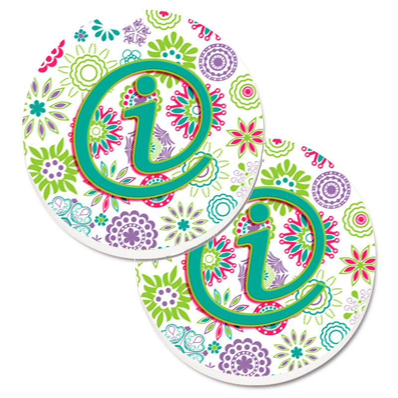 Sous-verre voiture de voiture fleurs initial, I