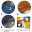 «Evening Glow», abstrait orange et bleu royal - peinture abstraite, art mural-2068110770-2068110771