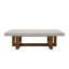 Table basse en faux béton avec plateau et finition en keven