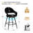 Swivel Upholstered Counter Stool with Curved Back and Metal Frame (Set of 4)-859573966-859573964