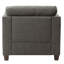 Élégant fauteuil d'appoint gris anthracite avec coussin extra confortable et accoudoirs évasés de style contemporain