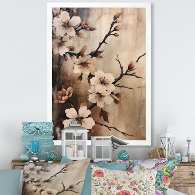 " Cherry Blossoms Brown Dark Solitude "