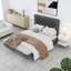 Lit rembourré avec tête de lit capitonnée, structure robuste pour le confort et le style-742639411-742639420