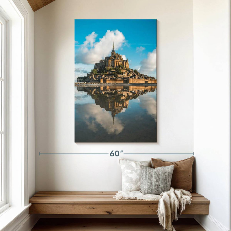 Adella Mont Saint Michel Reflection, 48" H x 32" W