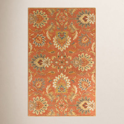 Aaron Terracotta Orange Hand-Tufted Wool Rug