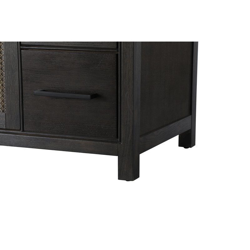 54 inch Single Bathroom Vanity, Chocolate Oak