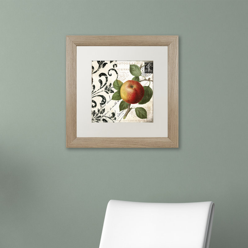 Jadaya «Les Fruits Jardin IV», impression encadrée, Toile avec cadre argenté, H 16 po x l 16 po x P 0,5 po, Blanc