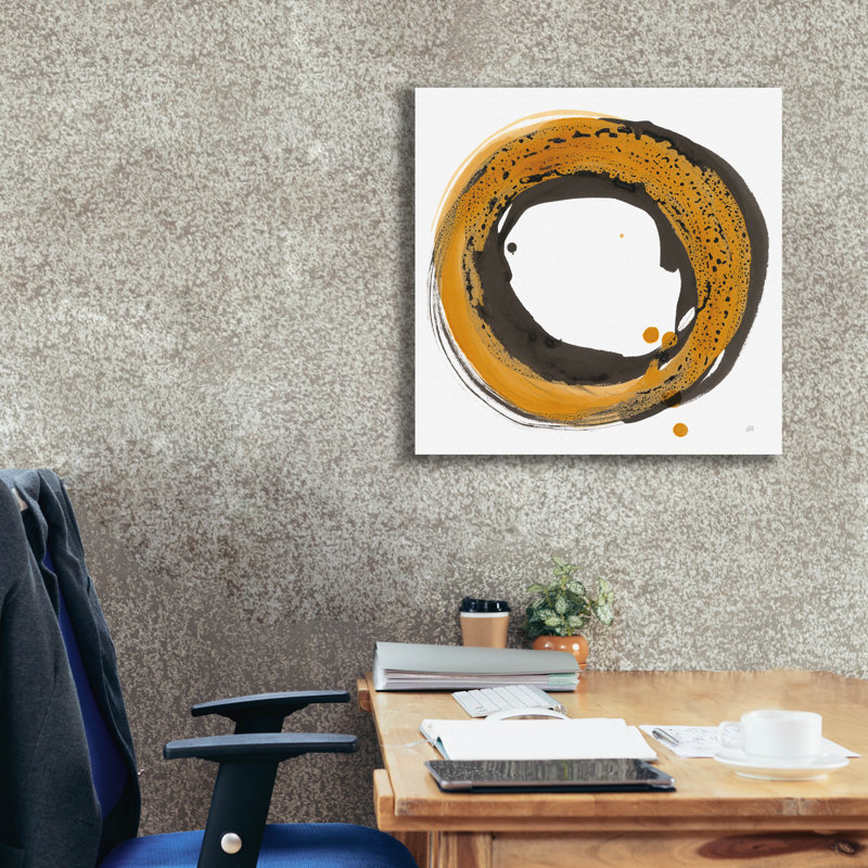 «Amber Enso 1» par Chris Paschke, art mural sur toile, H 26 po x l 26 po x P 1,5 po