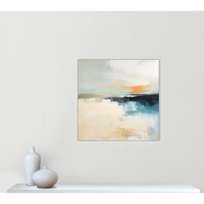 Impression «Seashore Abstraction II» par Irena Orlov, Sans cadre, l 36 po x H 36 po, Toile tendue