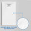 Baylen Stone Standard Shower Tray - White-1843788103