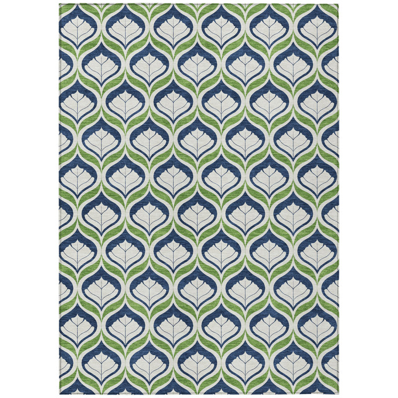 Machine Washable Indoor/Outdoor Juliet ACN2379 Geometric Rug, Rectangle 5' x 7'6"