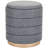 16" Round Upholstered Linen Storage Ottoman-1137504638