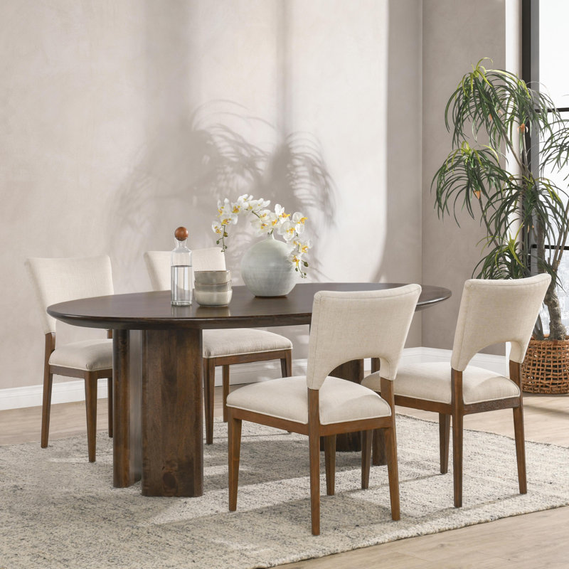 Oval Solid Wood Dining Table
