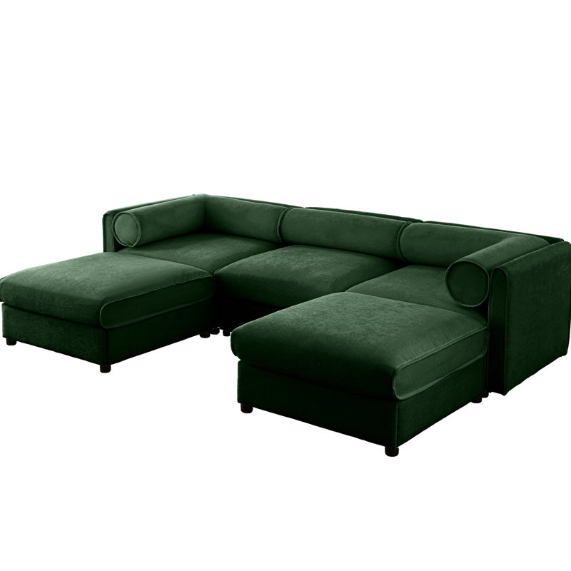 Chenille 3 avec rangement - Compartiment confortable et élégant moderne, H 30,79 po x l 30,25 po x P 29,64 po, 3, Vert
