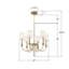 Lustre en laiton vieilli 6 lumières Boynton