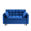 Lit en velours bleu Dream Dream, cadre en bois massif de 55 pouces avec poches pour plus de commodité