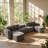 Haven 137.5" W x 63" D x 31" H Modular 6-Seat Corduroy U-Shaped Sofa-129390966