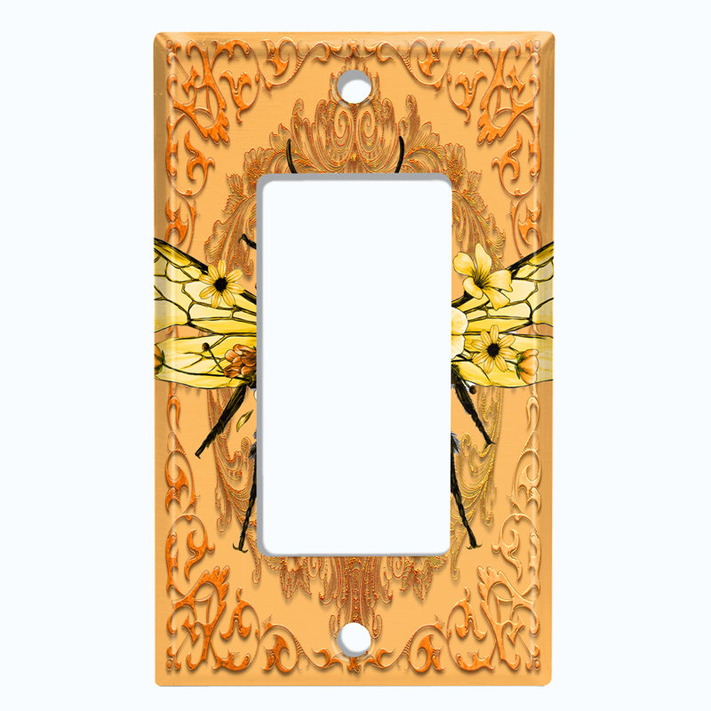 Patterned 1 - Gang Toggle Light Switch Standard Wall Plate