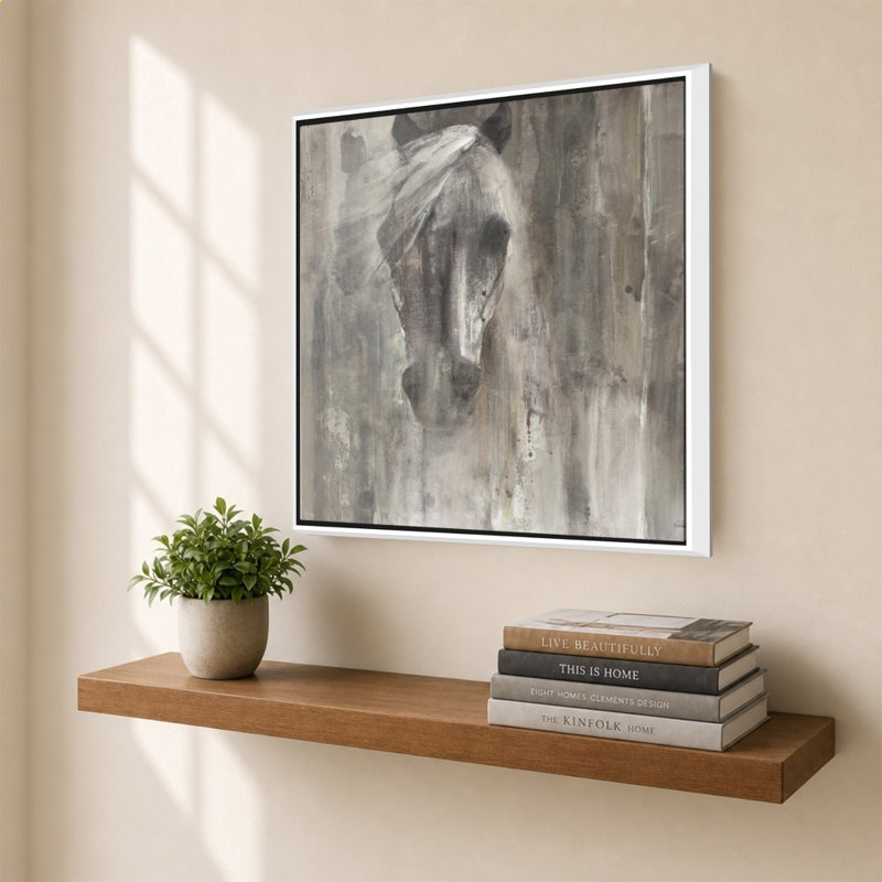 Shadow Light by Albena Hristova - Graphic Art on Canvas, 40" H x 40" W, White